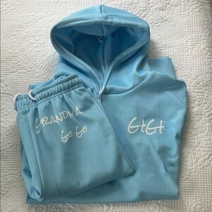 Amazon Light Blue Women's Pajama Hoodie set